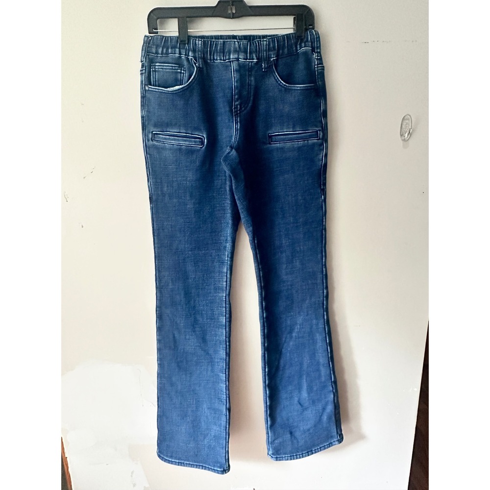 Cowgirl Tuff Co Fleece Lined Bootcut Jeans Blue XS L35 Pull On Western Riding